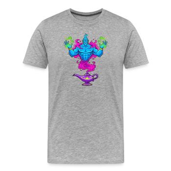 Geist aus der Lampe - Männer Premium Bio T-Shirt - Grau meliert - Vorne - Damien (186cm)