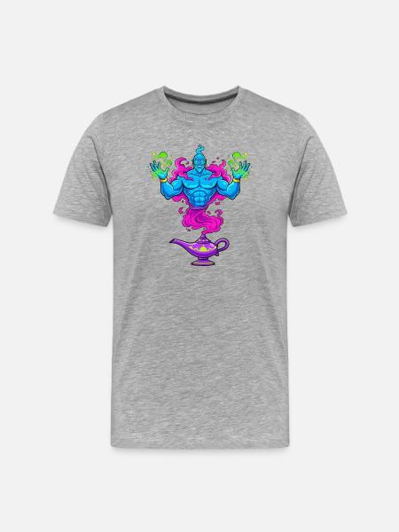 Ghost from the lamp - Men's Premium Organic T-Shirt - heather grey