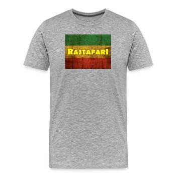 Rastafari - T-shirt bio Premium Homme - gris chiné - Devant - Damien (186cm)