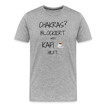Statement design – irony meets everyday life - Men's Premium Organic T-Shirt - heather grey - Front - Damien (186cm)