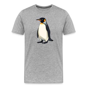 Penguins Penguin - Men's Premium Organic T-Shirt - heather grey - Front - Damien (186cm)