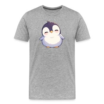 Pingouins Pingouin - T-shirt bio Premium Homme - gris chiné - Devant - Damien (186cm)