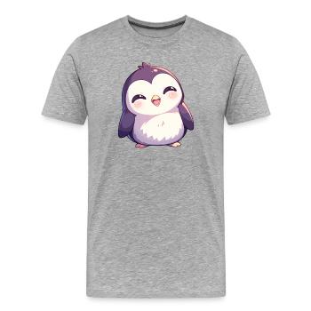 Pingouins Pingouin - T-shirt bio Premium Homme - gris chiné - Devant - Damien (186cm)