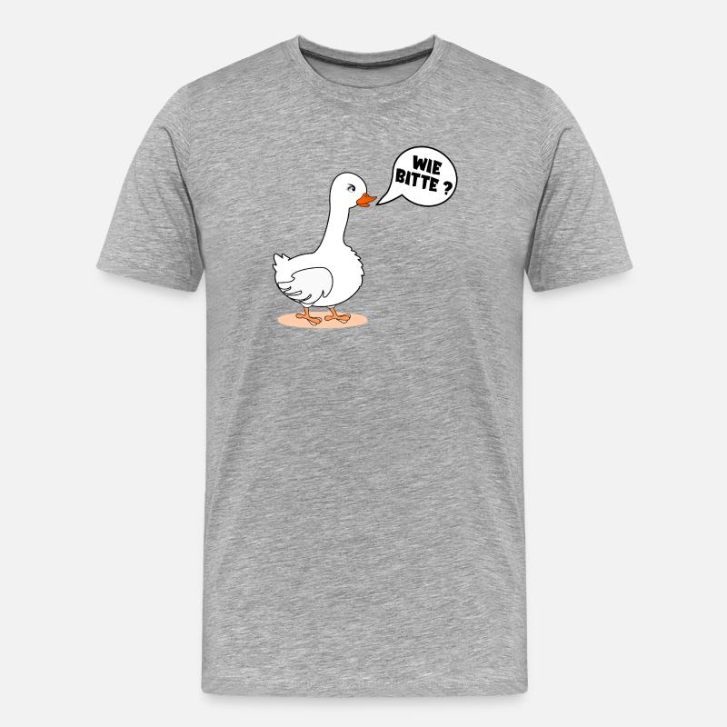 SELBSTBEWUSSTSEIN GANS WIE BITTE - Männer Premium Bio T-Shirt - Grau meliert