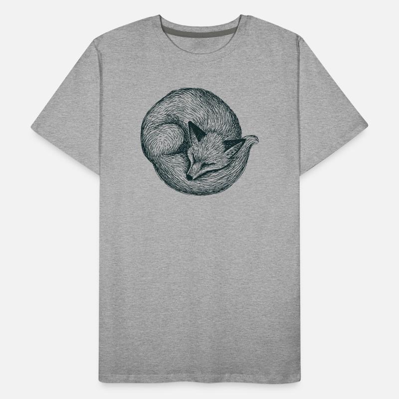 Curled up fox Men's Premium Organic T-Shirt