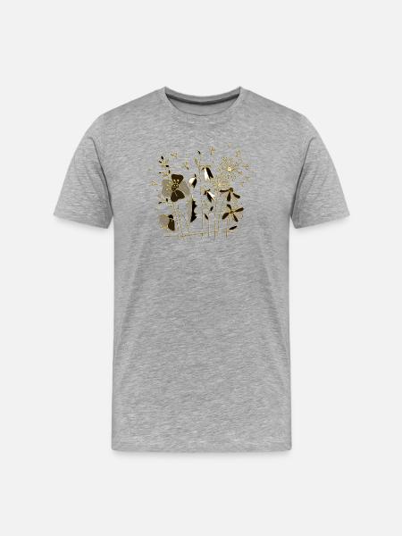 Fleur - T-shirt bio Premium Homme - gris chiné