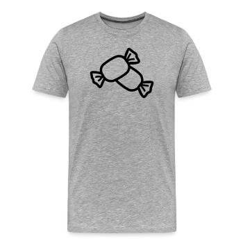 Bonbon - T-shirt bio Premium Homme - gris chiné - Devant - Damien (186cm)