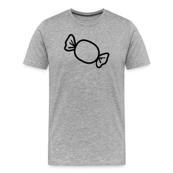 Bonbon - T-shirt bio Premium Homme - gris chiné - Devant - Damien (186cm)