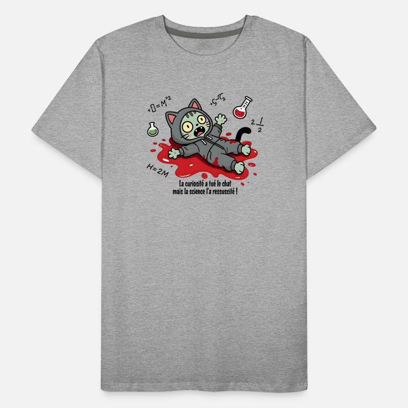 Curiosity has killed the cat, science... Men's Premium Organic T-Shirt