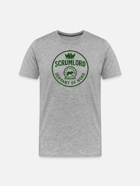 Scrumlord - Ruler without minions - Men's Premium Organic T-Shirt - heather grey