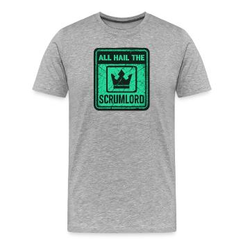 Des choses amusantes pour les Scrum Masters et les Coachs Agiles - T-shirt bio Premium Homme - gris chiné - Devant - Damien (186cm)