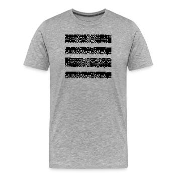 Fehlerhafte pixelige Linien - Männer Premium Bio T-Shirt - Grau meliert - Vorne - Damien (186cm)