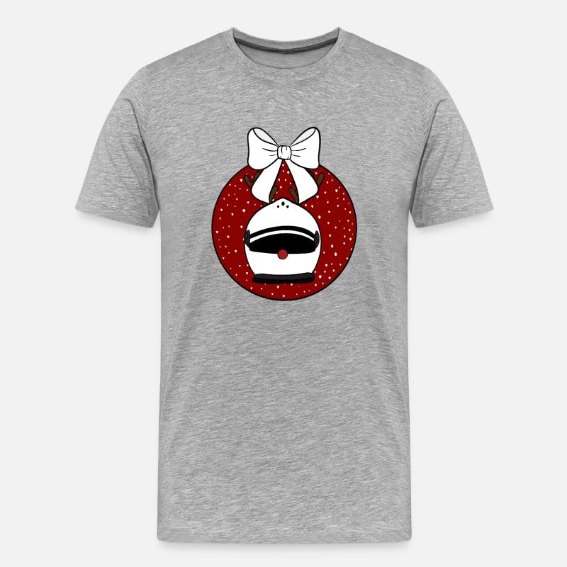 Weihnachtskugel  - Männer Premium Bio T-Shirt - Grau meliert