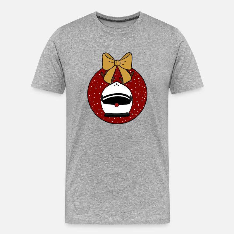 Weihnachtskugel  - Männer Premium Bio T-Shirt - Grau meliert