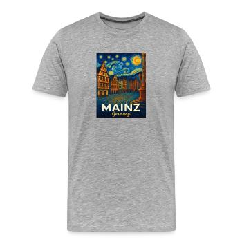 Mayence - T-shirt bio Premium Homme - gris chiné - Devant - Damien (186cm)