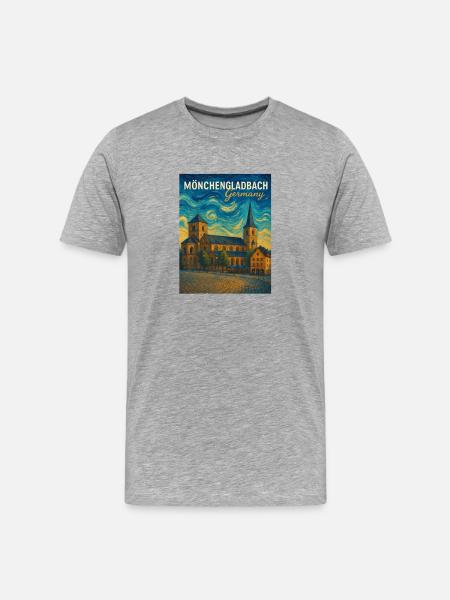 Mönchengladbach - Männer Premium Bio T-Shirt - Grau meliert
