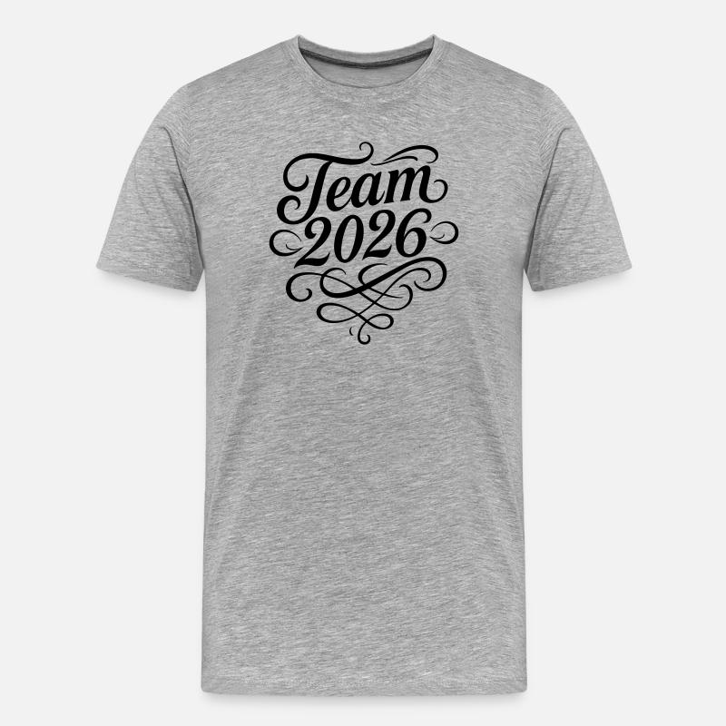 Team 2026 - Männer Premium Bio T-Shirt - Grau meliert