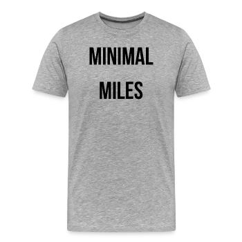 Minimal Miles Adventure Shirt - Men's Premium Organic T-Shirt - heather grey - Front - Damien (186cm)