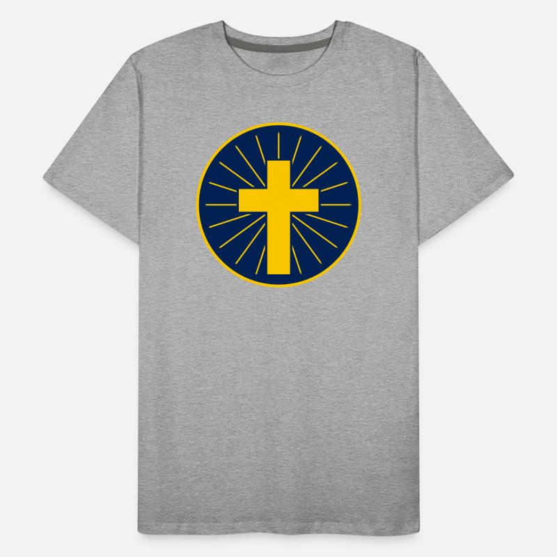 Croix Dorée Avec Rayons T-shirt bio Premium Homme