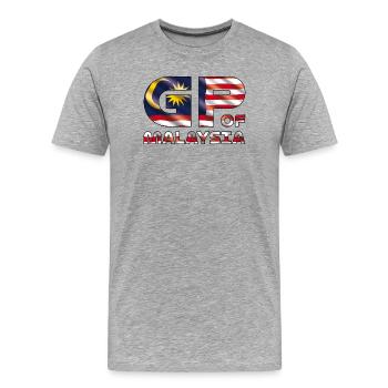 malaysia_gp - Men's Premium Organic T-Shirt - heather grey - Front - Damien (186cm)