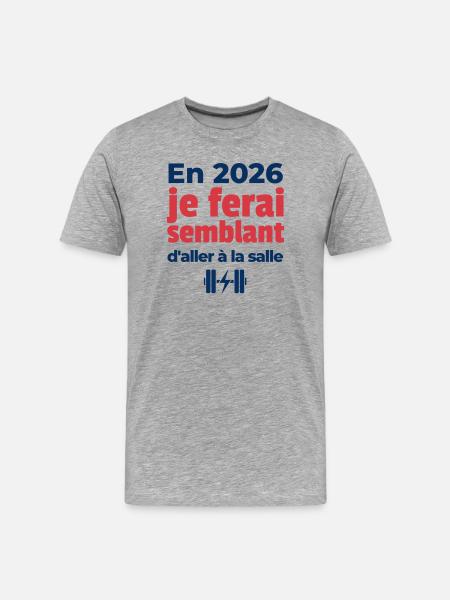 Résolution de fin d'année - T-shirt bio Premium Homme - gris chiné