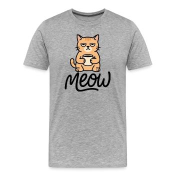 Morgenmuffel - Männer Premium Bio T-Shirt - Grau meliert - Vorne - Damien (186cm)