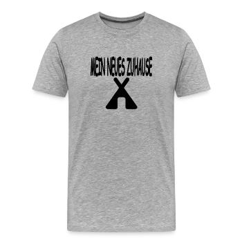 camp - T-shirt bio Premium Homme - gris chiné - Devant - Damien (186cm)