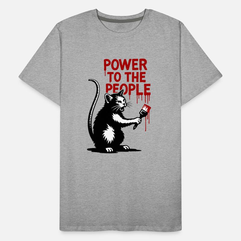 GraffitiCat Red Message Men's Premium Organic T-Shirt