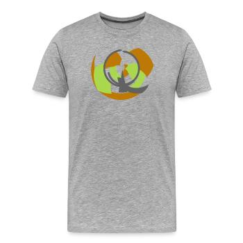 Spiralförmige Umlaufbahn Abstrakte Geometrie - Männer Premium Bio T-Shirt - Grau meliert - Vorne - Damien (186cm)