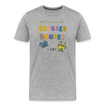 I'm going to be a big brother in 2026 - Men's Premium Organic T-Shirt - heather grey - Front - Damien (186cm)
