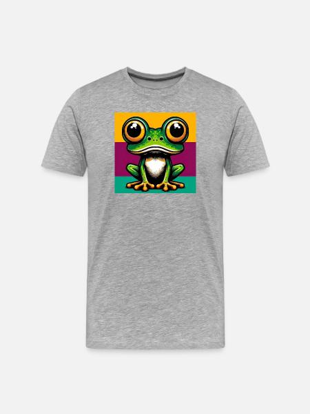 grenouille - T-shirt bio Premium Homme - gris chiné