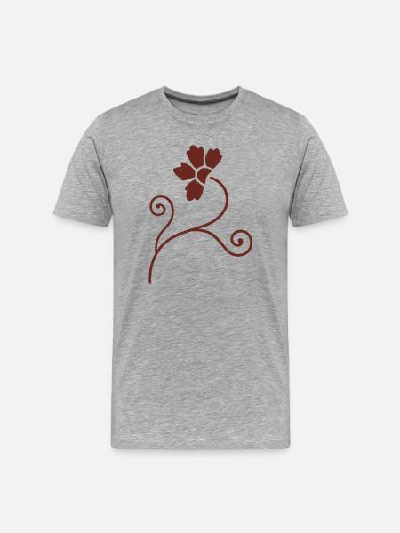 Rustic Floral Ornament - Men's Premium Organic T-Shirt - heather grey