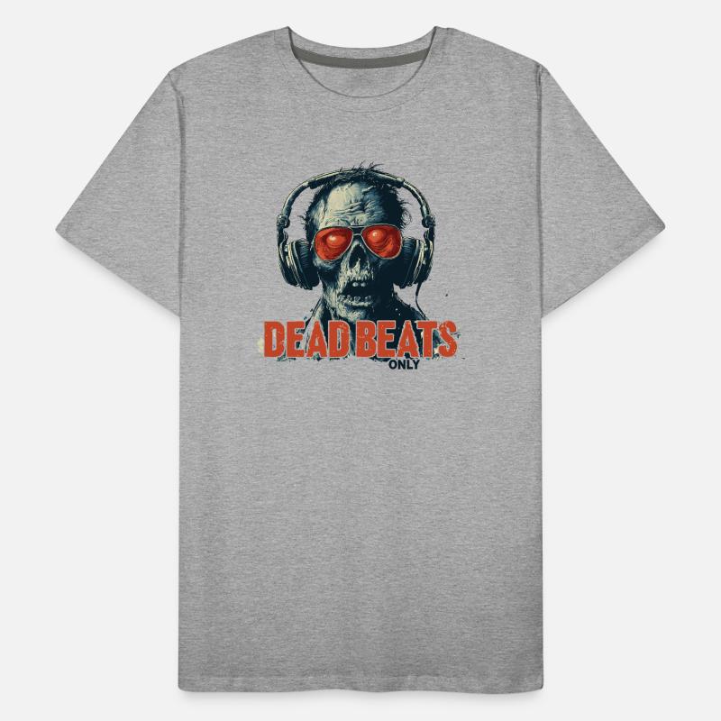 Dead Beats Only - Conception de musique zombie cool T-shirt bio Premium Homme