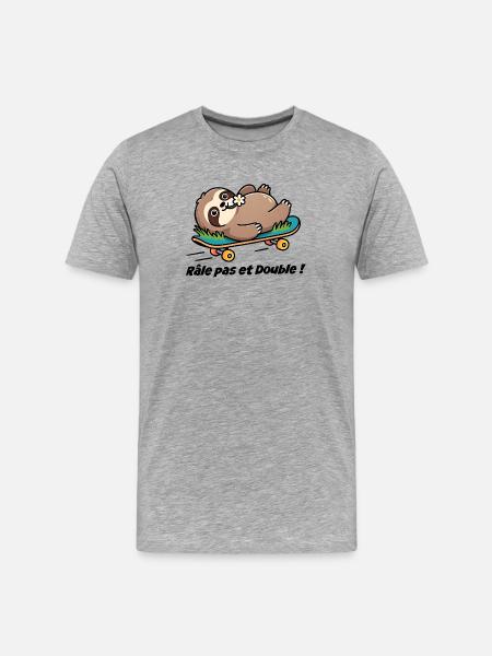 Caravan sticker, van Rattle and double! - Men's Premium Organic T-Shirt - heather grey