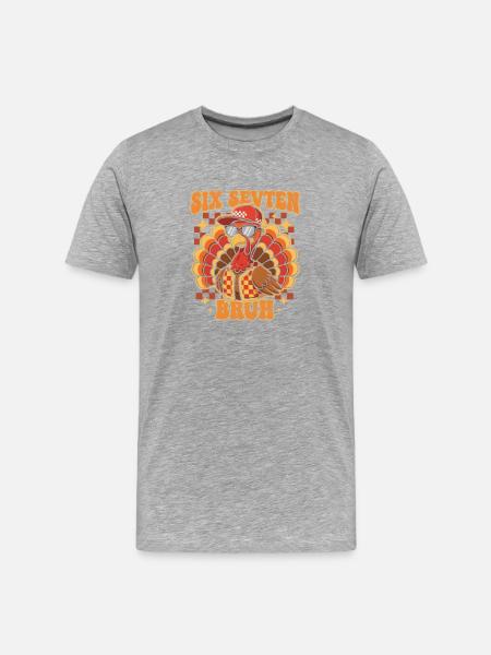 Six Seventeen Bruh Turkey - Men's Premium Organic T-Shirt - heather grey