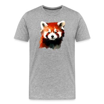 petit panda - T-shirt bio Premium Homme - gris chiné - Devant - Damien (186cm)