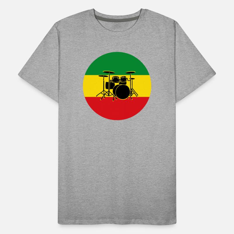 Reggae drums silhouette Men's Premium Organic T-Shirt