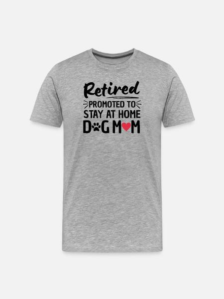 Retired Dog Mom Retirement - Men's Premium Organic T-Shirt - heather grey