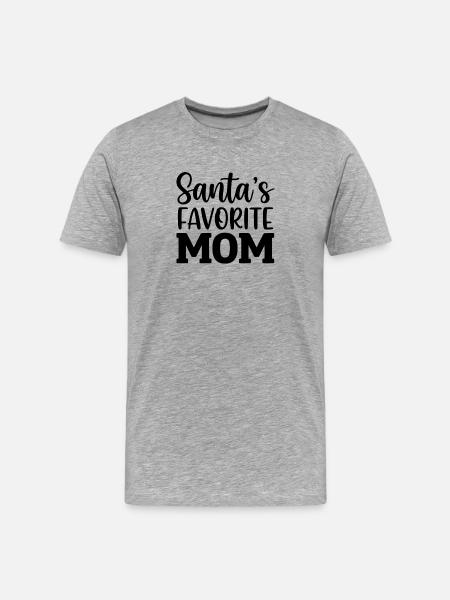 Santa's Favorite Mom - Men's Premium Organic T-Shirt - heather grey