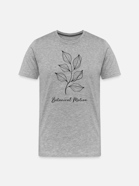 Botanical Motion – Movement of Nature - Men's Premium Organic T-Shirt - heather grey