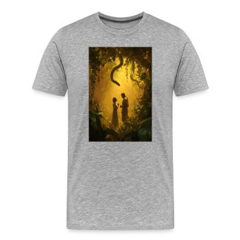 Enchanted Jungle Romance - Men's Premium Organic T-Shirt - heather grey - Front - Damien (186cm)