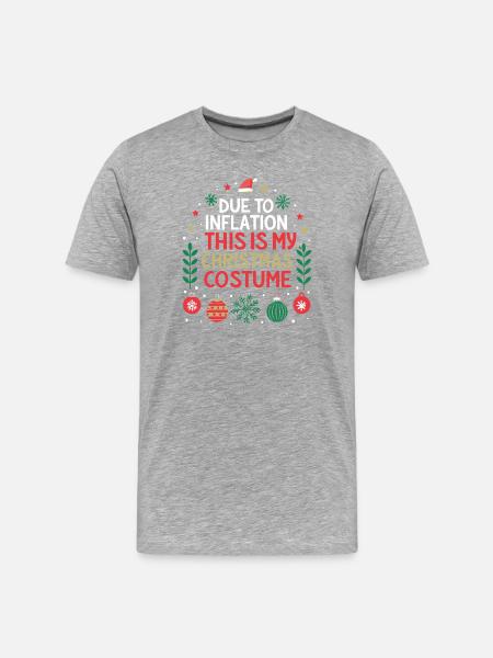 Noël Inflation Costume Noël - T-shirt bio Premium Homme - gris chiné