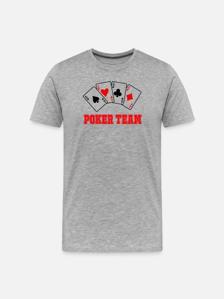 Équipe de poker - T-shirt bio Premium Homme - gris chiné
