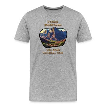 Big Bend National Park Chisos Mountains Hiking - Men's Premium Organic T-Shirt - heather grey - Front - Damien (186cm)
