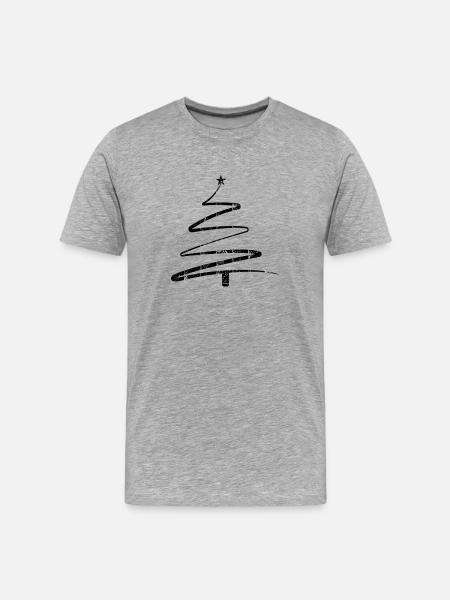 Christmas tree Merry Christmas - Men's Premium Organic T-Shirt - heather grey