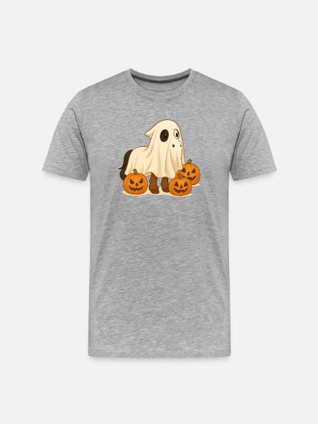 Halloween Pony - Men's Premium Organic T-Shirt - heather grey
