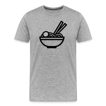 Ramen - Men's Premium Organic T-Shirt - heather grey - Front - Damien (186cm)