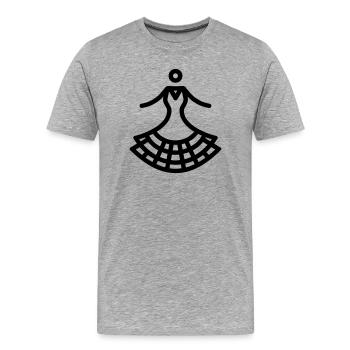 Flamenco - Männer Premium Bio T-Shirt - Grau meliert - Vorne - Damien (186cm)