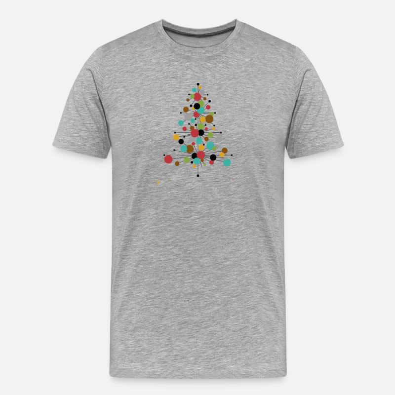 Atomic Christmas – Retro Weihnachtsbaum Design - Männer Premium Bio T-Shirt - Grau meliert