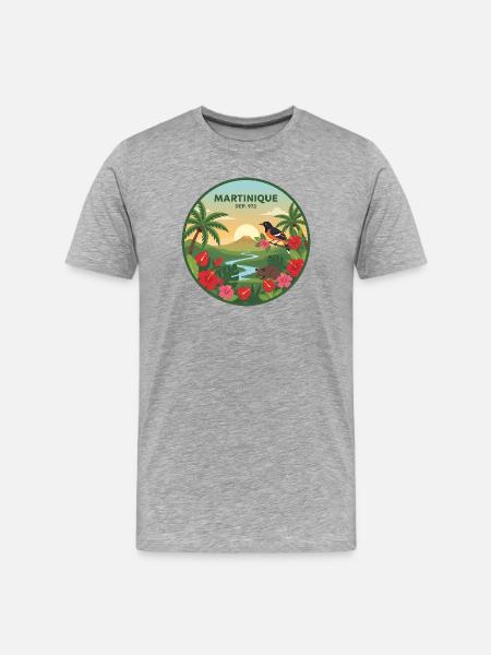 Martinique 972 - Men's Premium Organic T-Shirt - heather grey